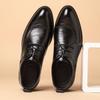 Business Dress Leather Shoes Men's Casual Trend Four Seasons Men's British and Korean Version Pointed Lace-up Leather Shoes