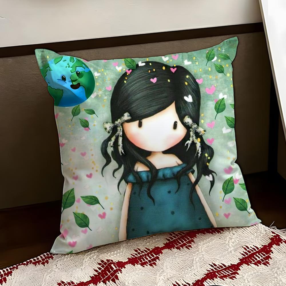 Cartoon SSantoro Gorjuss Cushion Cover Reversible Soft Durable Pillow Cover Home  Car MultiScene Use for Daily Comfort