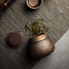 Ceramic Tea Canister Small Sealed Canister Moisture-Proof Storage Canister Coarse Ceramic Jar