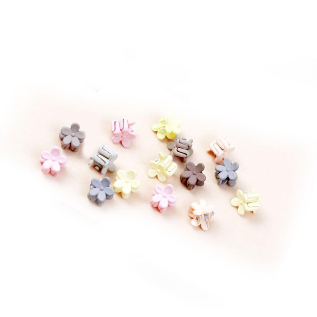 100pcs Small Hair Clips Bow Tie Flower Fruit Shaped Cute Portable Mixed Bright Color Mini Hair Claw