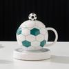 Tasse à Thé Football Créative Thème Sportif Mug en Céramique Ustensiles de Boisson Coupe du Monde de Football Boisson Quotidienne