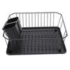 Dish Drying Rack Iron Dish Drainer Rack with Utensil Holder for Kitchen Counter Sink Spoons and Forks