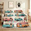 Camper Trailers Flannel Blanket Throw Blanket Soft Warm Sofa Bed Camping home Decor Unique Christmas Gift C9261175