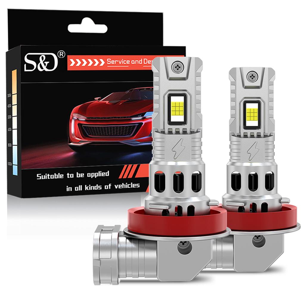 

2 шт. Canbus H4 H11 LED H7 Лампи для фар 9005 HB3 9006 HB4 Дальнє/Ближнє світло 30000 лм Автомобільні діодні ліхтарі Турбо Авто 18-ядерні CSP Фара Plug&Play 6500K Біле світло H11 H8