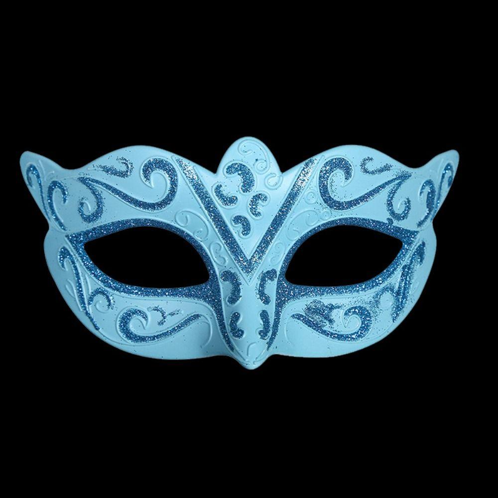 Plastic Glitter Mask Half Face Mask Venice Mask Personality Halloween Masks  Women