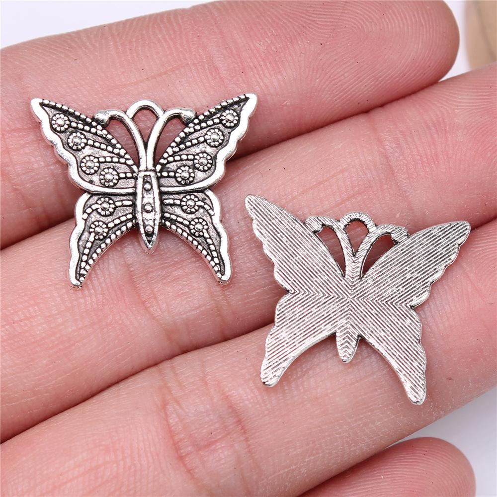 10pcs Charms Butterfly Antique Silver Color Butterfly Pendant Charms Butterfly Charms For Jewelry Making