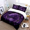 "Majestic Purple Dragon Fantasy Decor" Exquisite three-piece bedding set gift for kids and adults