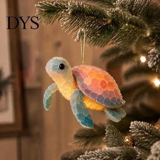 Special Animal Ornaments Ocean Theme Christmas Ornaments, 2D Flat Acrylic Hanging Decor with Sea Holiday Decorations Designs, Tree for Marine Lovers,