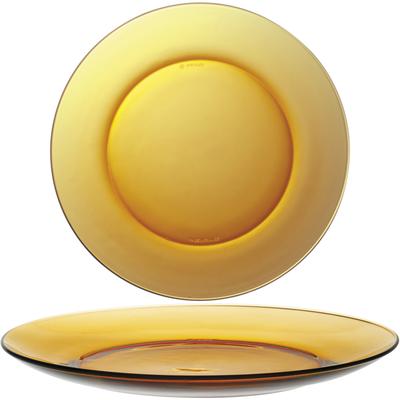 Duralex LYS AMBER Orange Dessert Plate, Diameter 190 Mm, Set of 6