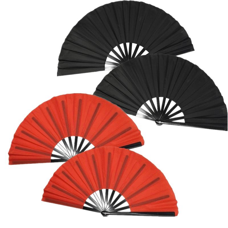 

4 шт., Высококачественные портативные складные веера для карнавалов, летние ручные веера, складные веера для тай-чи, подходят для мужчин и женщин для танцевальных выступлений 2 pieces black + 2 pieces red