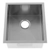 RV Rectangular Sink Wash Basin Stainless Steel 400x350x203mm Rust Resistant Large Capacity for Campe