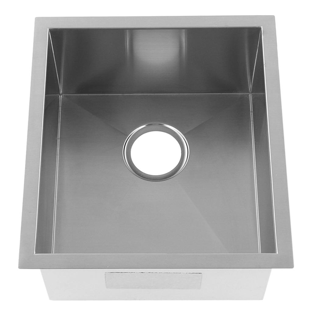 RV Rectangular Sink Wash Basin Stainless Steel 400x350x203mm Rust Resistant Large Capacity for Campe