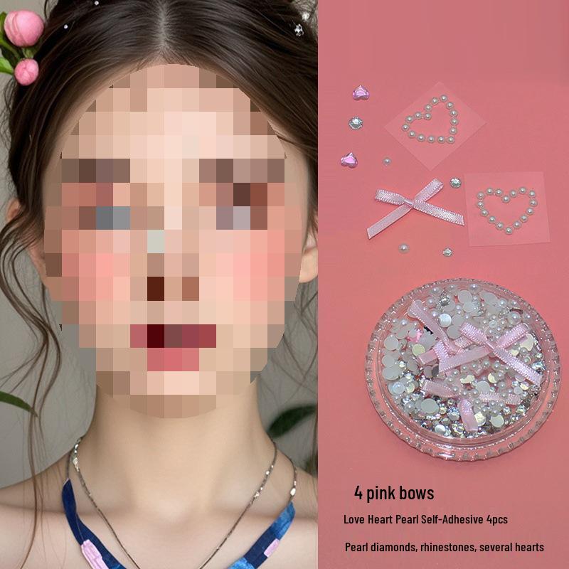 Children's Glitter Makeup Set: Eyeshadow, Face Stickers, Fairy Rhinestones for Dress-Up & Kindergarten Fun