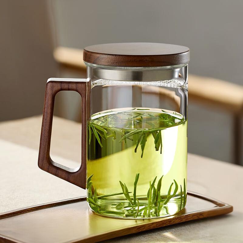 

TEAHUE Большая термостойкая стеклянная чашка с ручкой