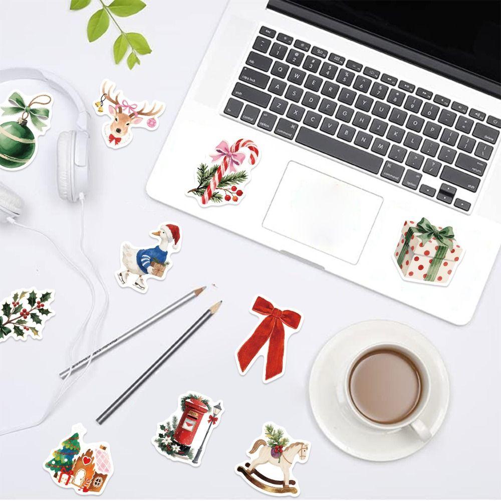 50PCS Christmas Aesthetic Graffiti Stickers Waterproof Cartoon DIY Laptop Stickers PVC Gift Phone Stickers
