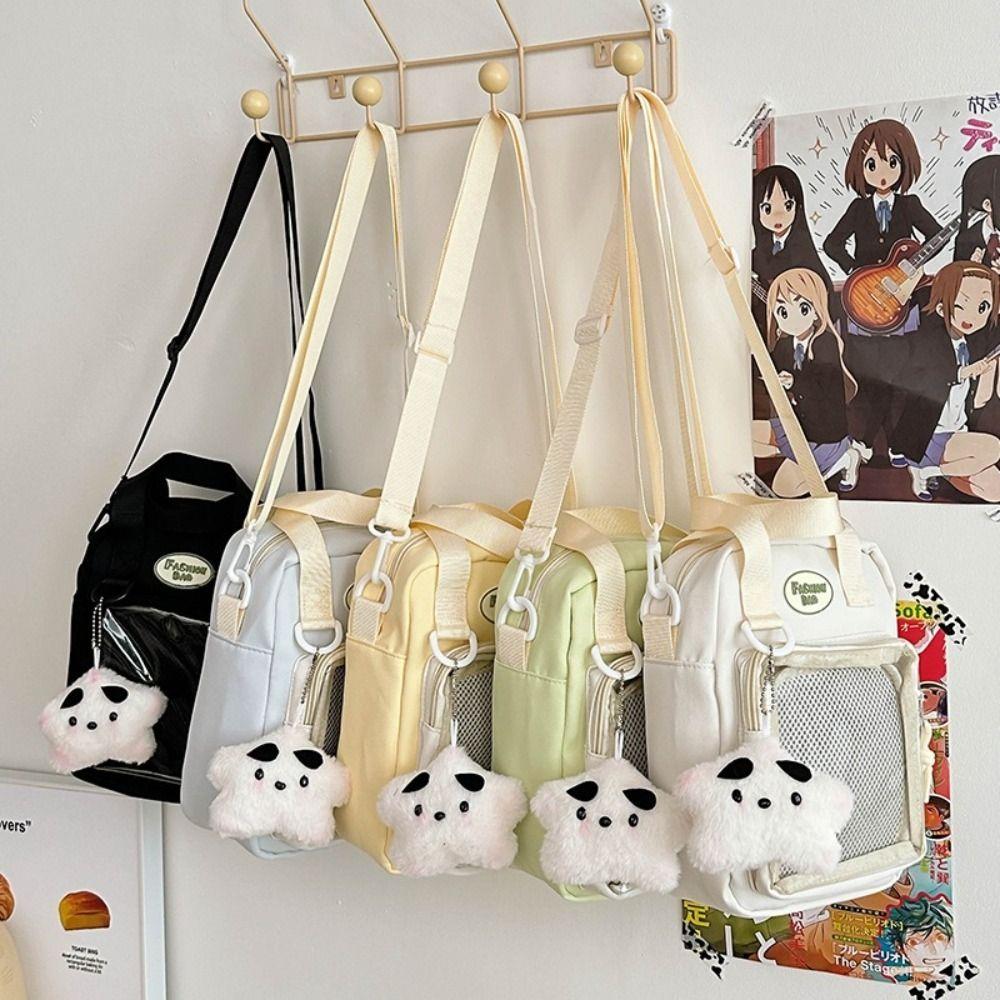 

Small Harajuku Crossbody Bag Y2K Japanese Style Kawaii Itabag for Teenage Girls білий