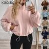 Damen Vintage Casual Einfarbig Druck Herbst Winter Langarm Jacken & Mäntel