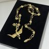 Elegant Gold Plated Peace Bird Charm Sweater Chain 80cm Length Retro Long Necklace Jewelry For Layering Outfits