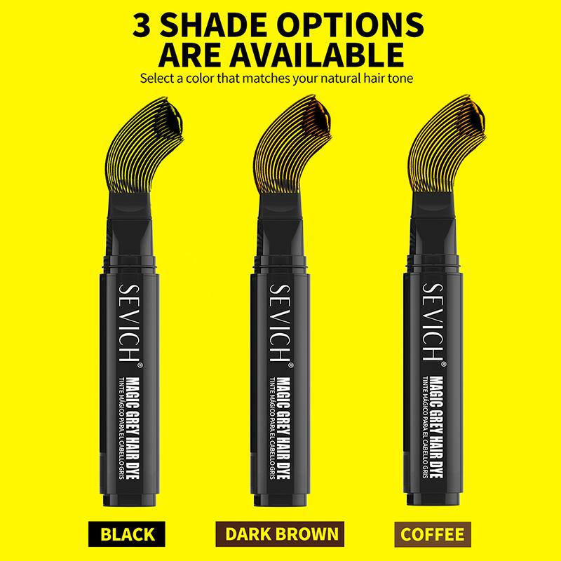 Haarfärbestift SEVICH 4 Farben Haaransatz-Auffrischung Schwarz Braun Haarfarbstift Einweg-Haarfärbecreme Pinsel Haar-Concealer 20ml