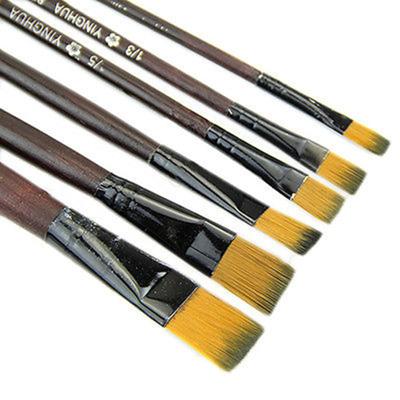 6 Teile/satz Nylon Acryl Öl Pinsel für Kunst Künstler Liefert Aquarell