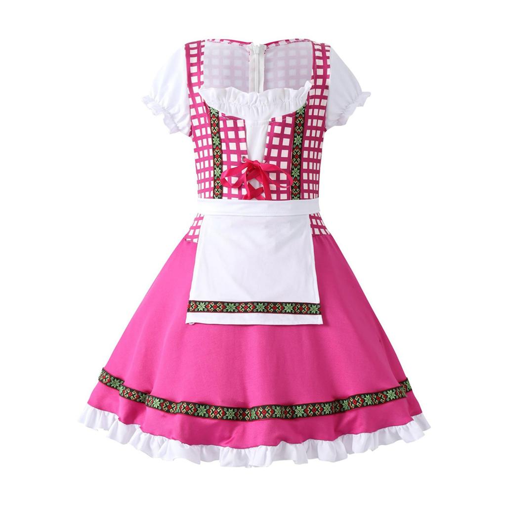 Mädchen Kariertes Kleid - Trachtenfestkostüm
