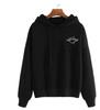 2021 autumn and winter new large-size women's clothing European and American loose casual printing than heart printing hooded women's sweater trend