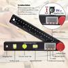 7inch 0-360 Degree 4-in-1 LED Digital Protractor with Horizontal Vertical Bubble Levels and Ruler Meter Accurate