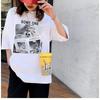 New PU Popcorn Design Bucket Bag Chain Creative Crossbody Bag Trendy Fashion Cylinder Purse