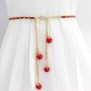 Women's Korean Adjustable String Belt with Pearl Decor