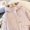 Winter Bread Cotton Jacket, Loose Fit Short Coat with Hood for Cold Season