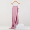 Plus Size Loose Fit Modal Camisole Pajamas Dress Comfortable Anti Exposure for 200 Lbs