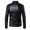 Europäische + Mode + Punk-Herren-Lederjacke, Calipi-Motorrad-Lederjacke, schmal geschnittene Harley-Lederjacke + D101