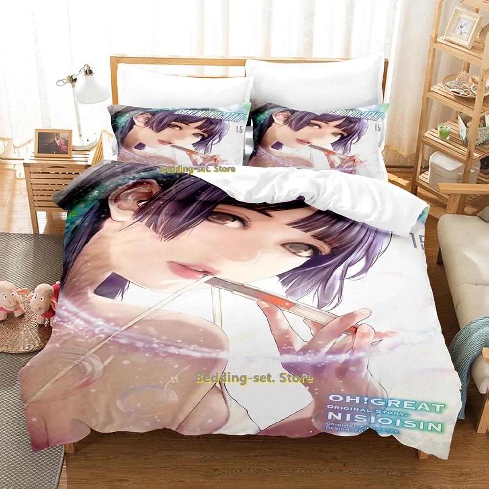 Comfortable Anime Print Bedding Set With Duvet Cover And Pillowcases Single Twin Full Queen King Sizes For Adults And Kids
