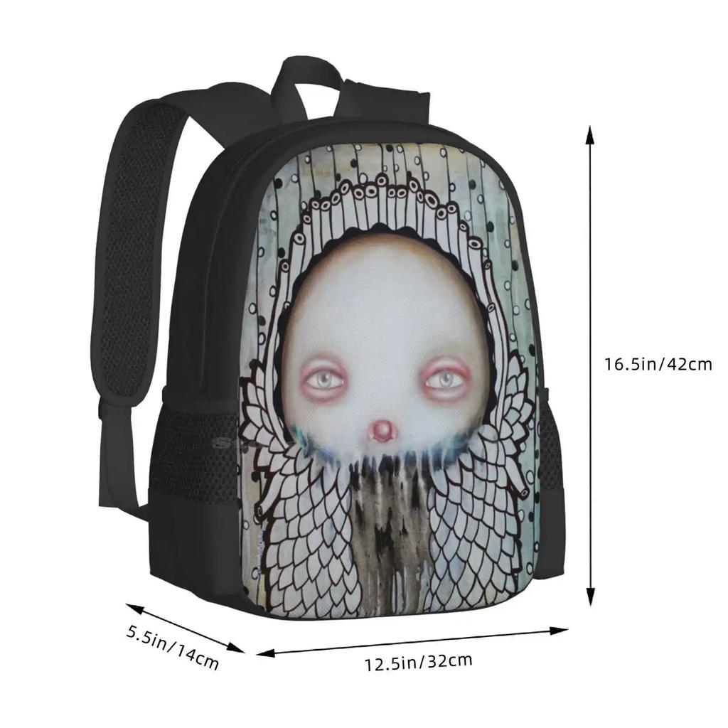 Opulence Hot Sale Schoolbag Backpack Fashion Bags Opulence Monster Vomit Puke Barf Fine Art Surrealism New Brow Low Brow Face