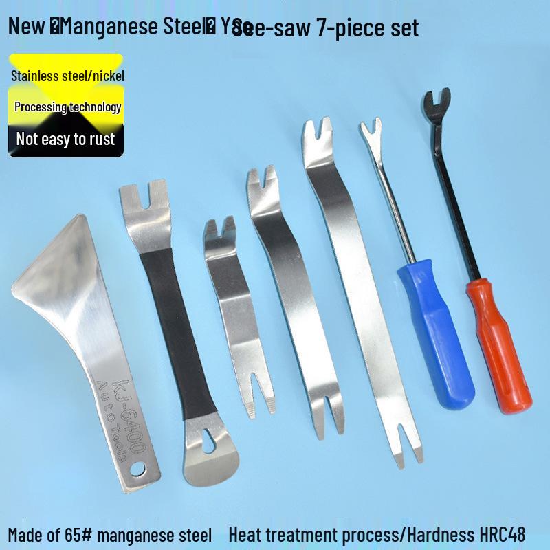 Nerezová sada páčidel a nástrojů pro demontáž čalounění interiéru automobilu