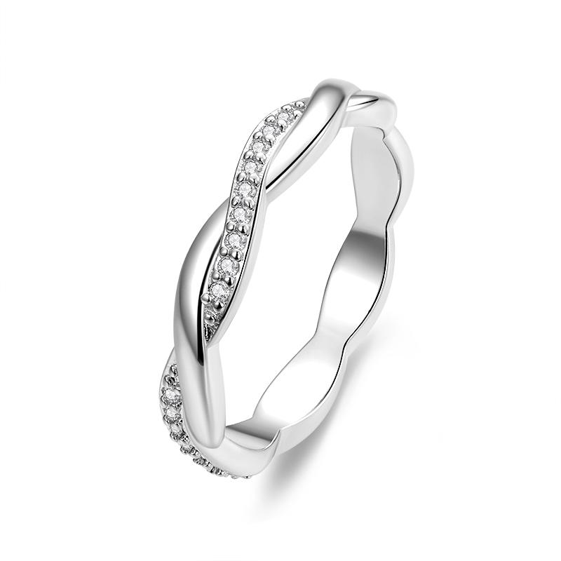 925 Sterling Silver Simple Rings for Women Wedding Engagement Heart Rings with Zircon  Female Jewelry 2025