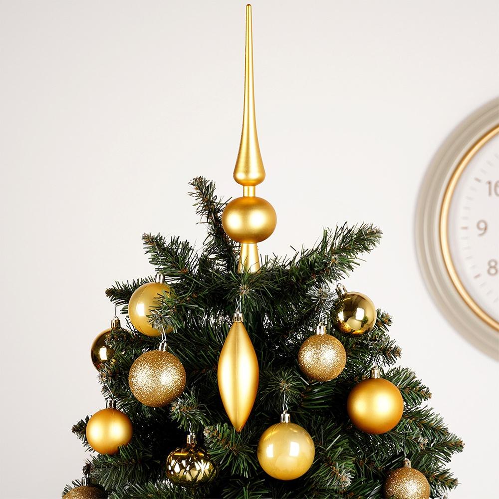 19x Bombki Choinkowe Świąteczne Nietłukące Złote Zestaw Bombek Na Choinkę