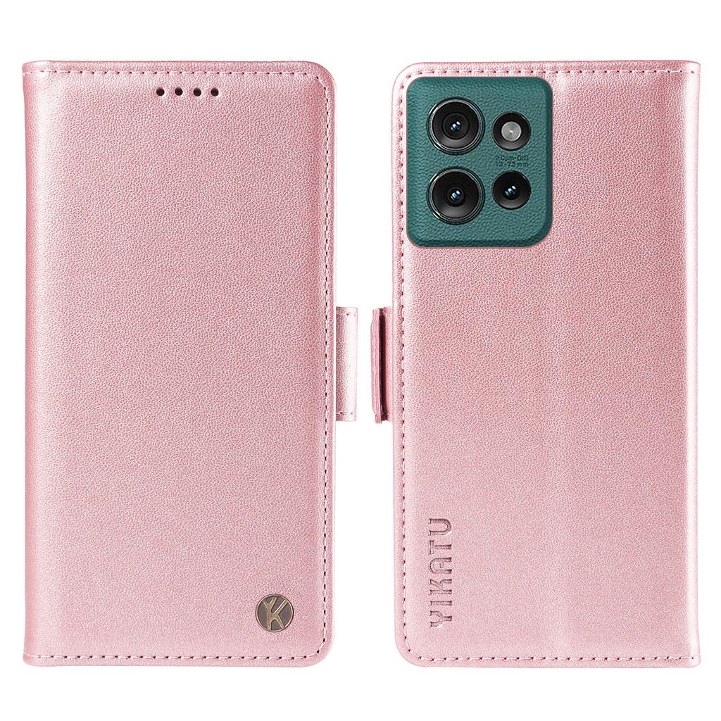 YIKATU YK-003 For Motorola Edge 50 5G Case Wallet Stand Leather Phone Cover Side Buckle