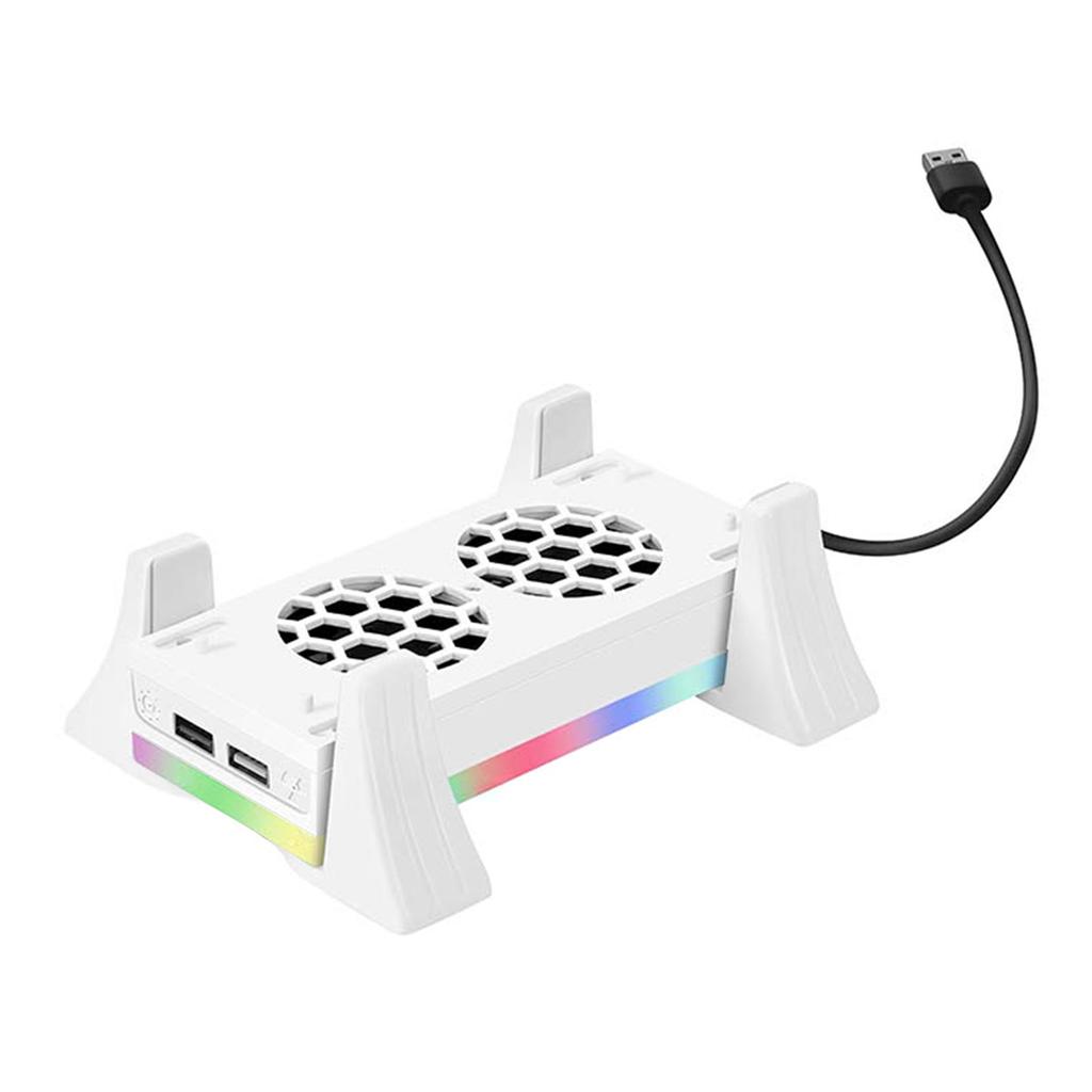 Spielkonsolen-Lüfter, 3 Gänge, verstellbar, 5 V, Host-Unterkühler, 7 Beleuchtungsmodi, Gaming-Zubehör für XB-Serie S