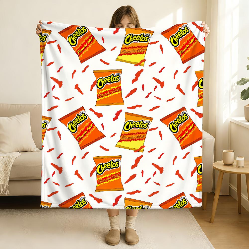 Leckeres Essen C Cheetos S Decke Weich und Hautfreundlich Für Sofa Bett Nickerchen Tagesdecke Alle Jahreszeiten Bettdecke