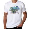 Drummer Octopus Playing The Drums Rock And Roll Style Tshirt Outdoor Sports Short Sleeve Top