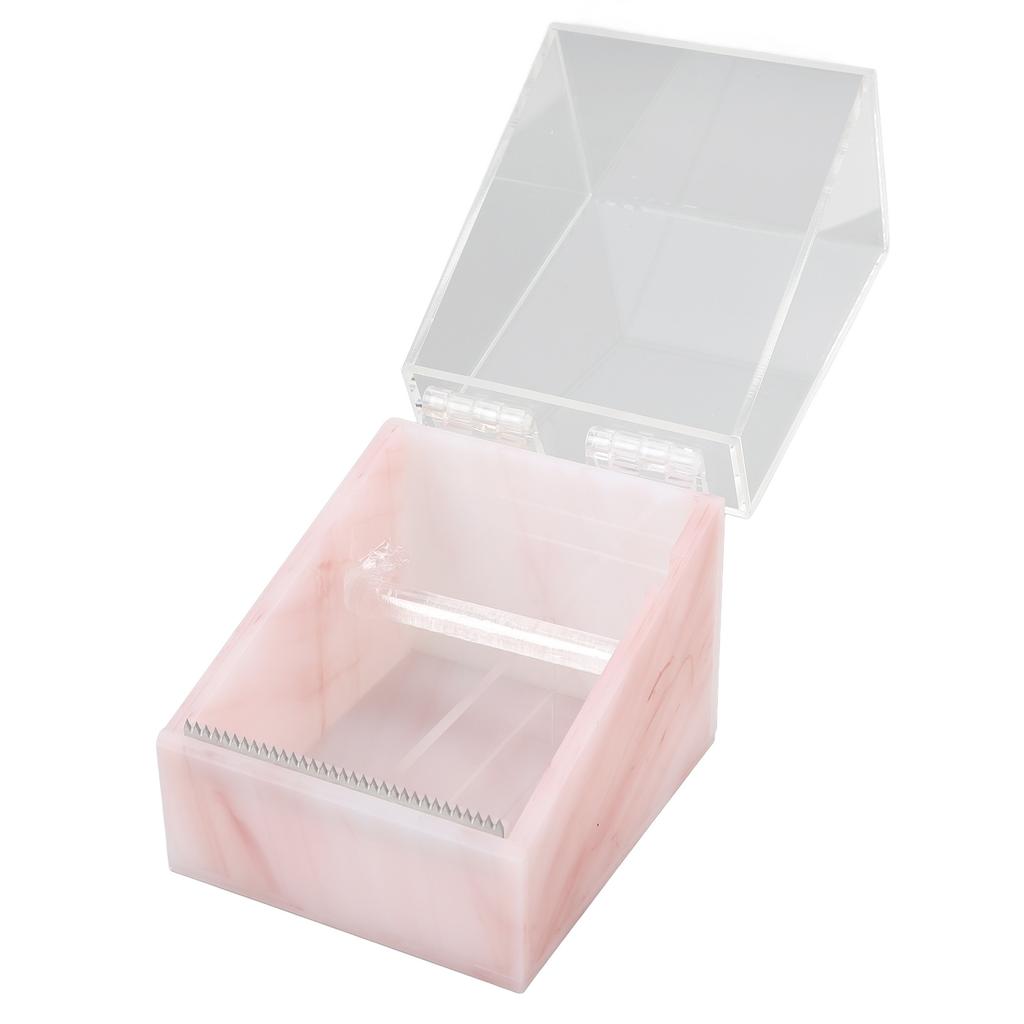 Eyelash Tape Dispenser 2 Grids Acrylic Tape Cutter Holder with Transparent Cover for Beauty Salon