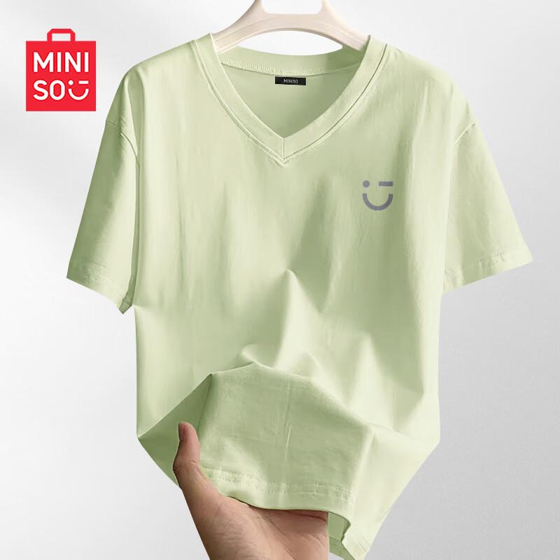 MINISO Women s 2026 Summer Lightweight Antibacterial V-Neck T-Shirt 2XL