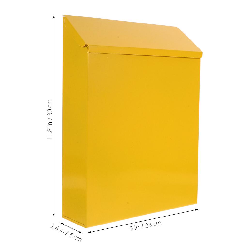 1Pcs Premium Iron Mailbox Vintage Letter Box with Waterproof Design Household Post Box for Ballots and Cards Mailbox