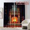 Set Of 2 Flat Printing Curtains Without Rod Cozyhearth Popular Versatile Polyester Fabric Curtain Semi Sheer Made