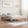 Vidaxl Bed Frame Without Mattress, Waxed Brown, 120X190 Cm, Pine