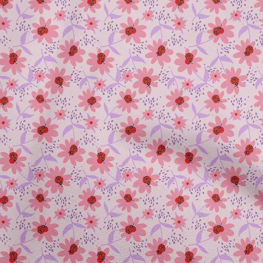 oneOone Baumwoll-Flex-Stoff in dunklem Weinrot mit floralem Nähstoff, Meterware, bedruckt, DIY-Kleidung, Nähzubehör, 101,6 cm