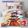 Sängkläder med Son Goku-mönster, Täcke Set Täckeöverdrag Örngott Hem Födelsedagspresent (1 * påslakan + 2 * örngott, utan kärna)