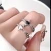 High-End Starlight Open Ring, Black And White Simple Index Finger Ring, Couple Docking, Fashionable Niche Personalized Jewelry