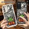 Phone Case: 2D Flat Samsung Galaxy A34 A35 M05 M06 S20 S22 S21 FE Plus 5G Protective Case, Candy Little Frog, Christmas and Halloween Gift